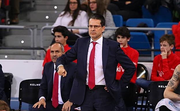 Pedro Martínez, durante el partido de este domingo. 