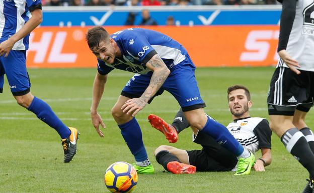 Vigaray, en el partido frente al Valencia disputado en octubre. 