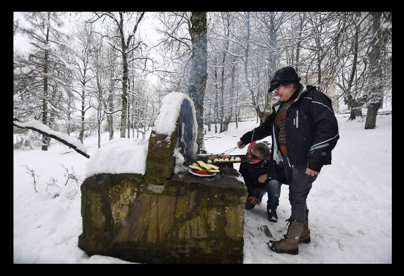 Fotos: frío y nieve en Euskadi