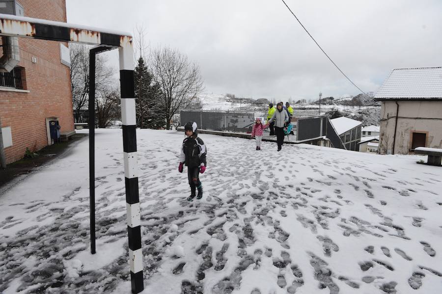 La Arboleda y Munitibar, cubiertos por la nieve