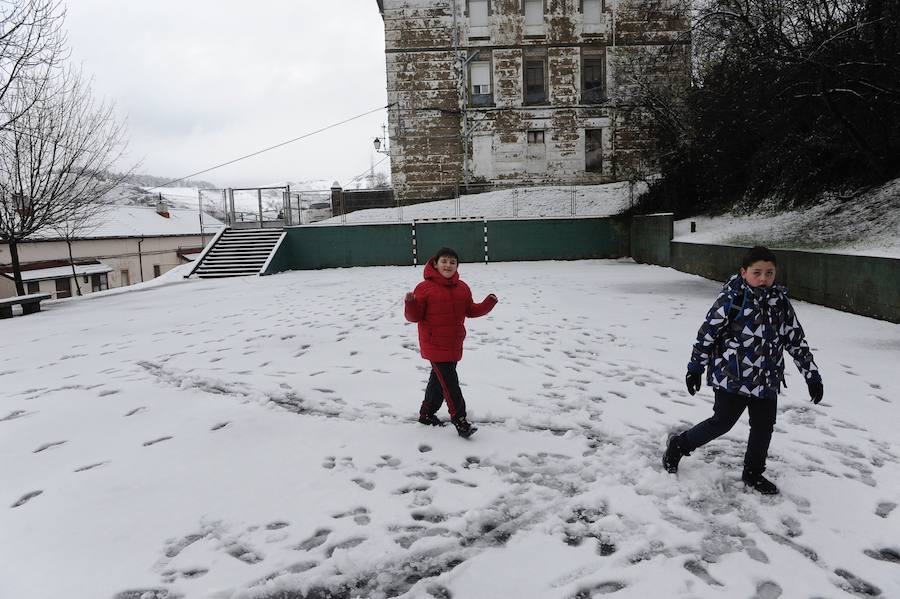 La Arboleda y Munitibar, cubiertos por la nieve