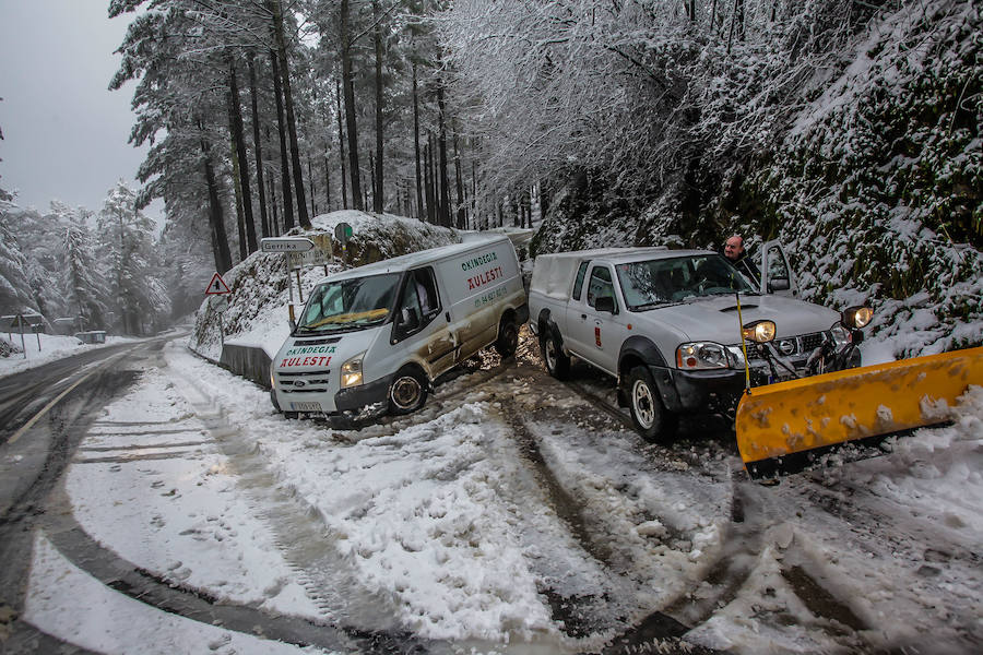 La Arboleda y Munitibar, cubiertos por la nieve