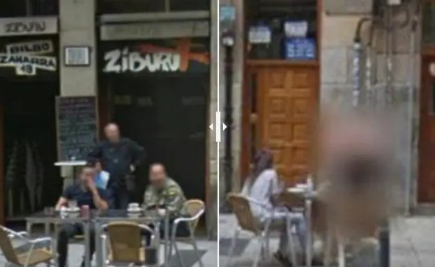 'Trolean' a Google Maps en Bilbao enseñando el trasero