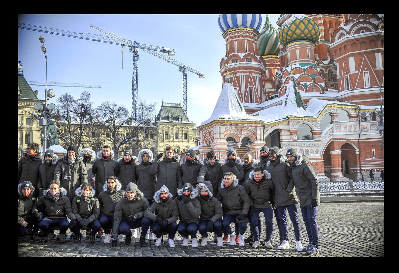 El Athletic ya está en Moscú a pocas horas para la ida de los dieciseisavos de final de la Europa League que le enfrentará al Spartak