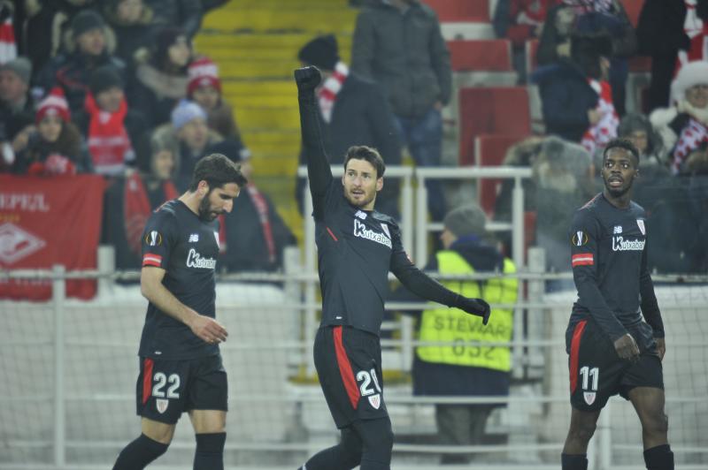 Aduriz, tras marcar uno de los dos goles. 