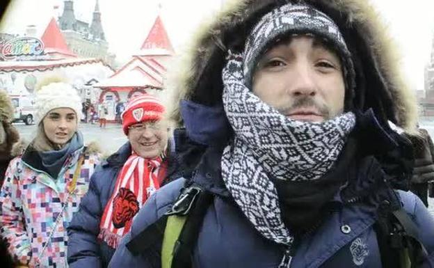 Aficionados del Athletic en Moscu.