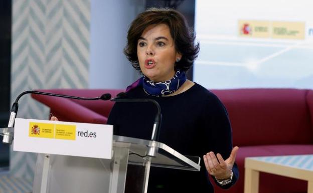 La vicepresidenta del Gobierno, Soraya Sáenz de Santamaría.