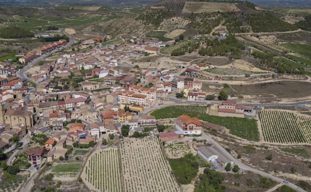 Lapuebla de Labarca desde el aire.