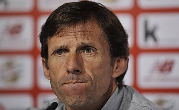 Cuco Ziganda, en la rueda de prensa de este martes. 