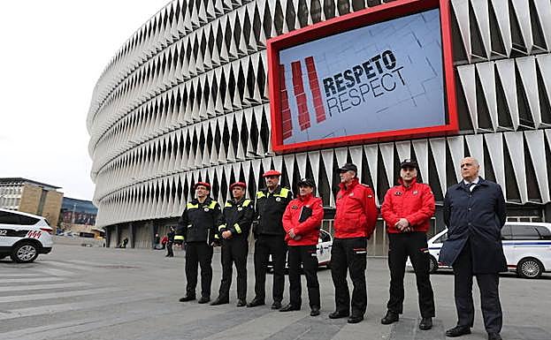 Presentación del dispositivo de seguridad para el partido de mañana.