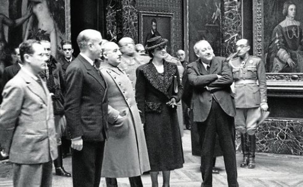 Visita de Franco al repoblado Prado en febrero de 1940.