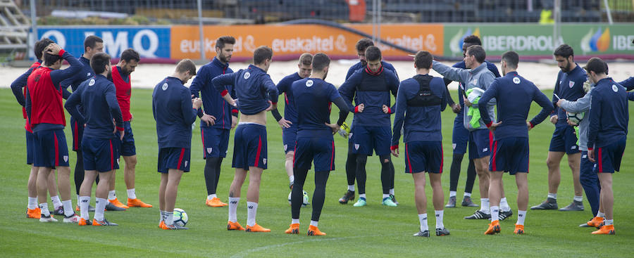 Fotos: El primer entrenamiento de Muniain tras recibir el alta