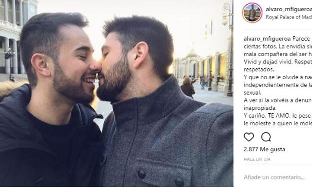 El beso censurado en Instagram.