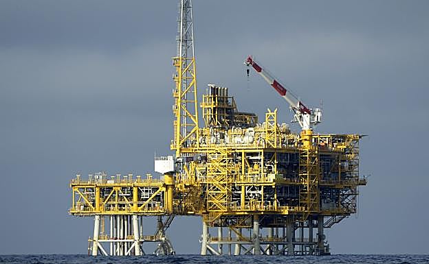 Plataforma del proyecto Castor, frente a la costa de Castellón.