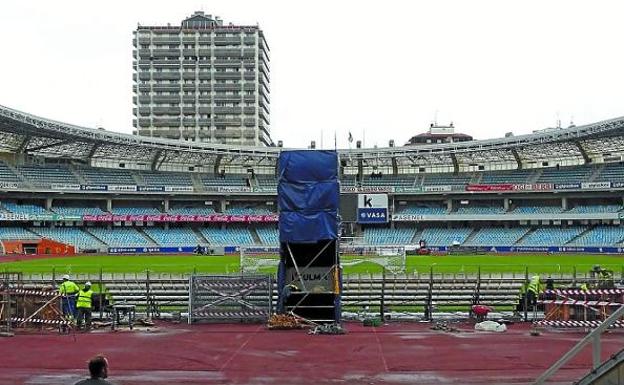 Anoeta, en plenas obras.