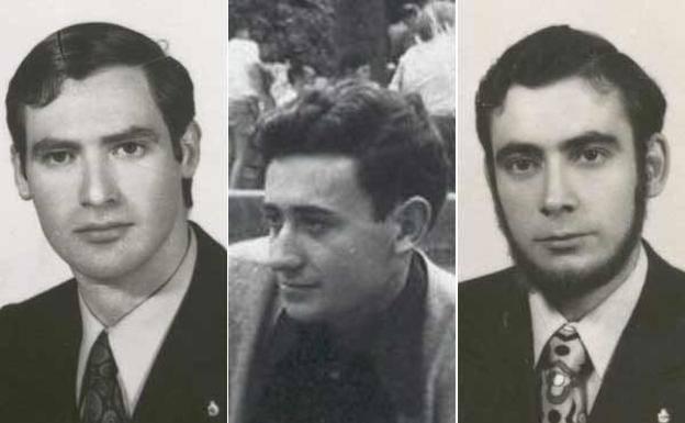 José Humberto Fouz, Jorge Juan García y Fernando Quiroga, secuestrados, torturados y asesinados por ETA.