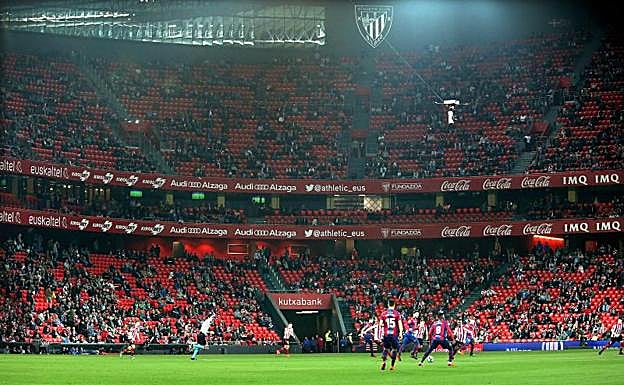 San Mamés registró la peor entrada de la temporada.