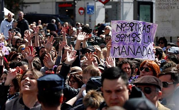 Protesta en Madrid por la sentencia impuesta a La Manada.