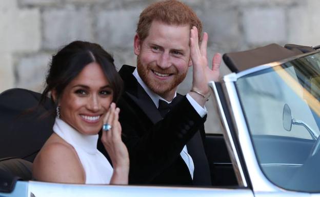 Los felices recién casados, Harry y Meghan.