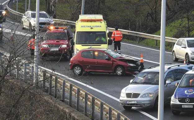 Accidente múltiple en el Txorierri.