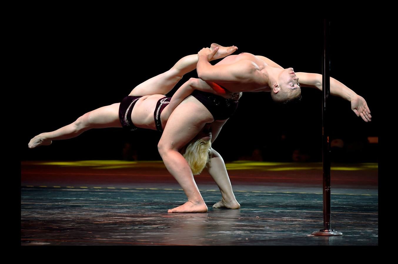 La popularidad del «Pole Dance», también conocido como baile de barra o barra americana, ha crecido extraordinariamente en los últimos años. En la actualidad es reconocido como una forma de arte escénico y de gimnasia aeróbica y anaeróbica que se practica en escuelas de gimnasia de todo el mundo. En 2005 se celebró el primer campeonato mundial de Pole Dance en Amsterdam. La World Pole Federation, que aglutina a más de 40 países, eligió este año como escenario de la competición la ciudad china de Tianjin, donde están tomadas las fotografías.