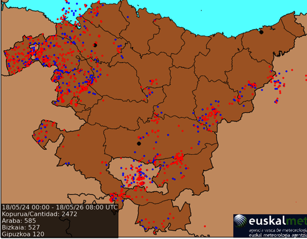 Mapa de rayos.