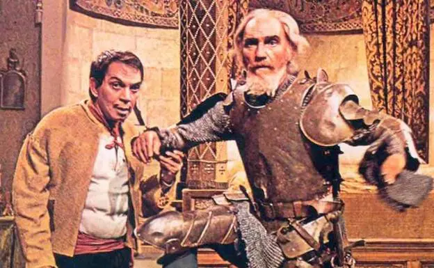 Cantinflas y Fernando Fernán Gómez en una versión de Don Quijote (1973).