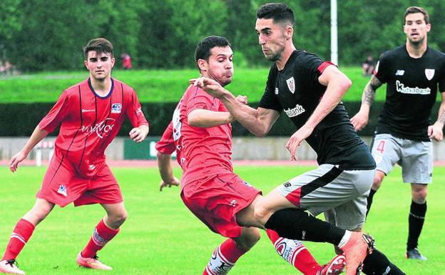 Merino, el pasado mayo en el partido del Centenario del Santutxu.