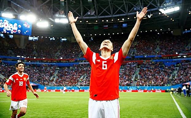 Cheryshev, con tres goles, es el pichichi del combinado ruso.