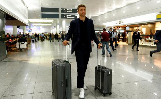 Thomas Müller, a su llegada a Alemania.