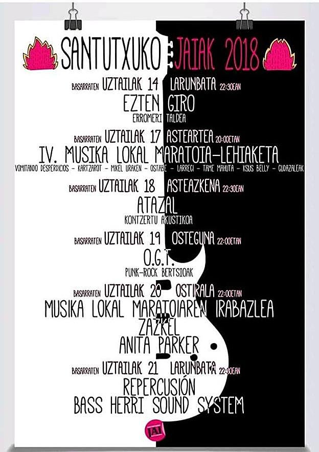 Conciertos de las fiestas de Santutxu 2018: Santutxuko jaiak