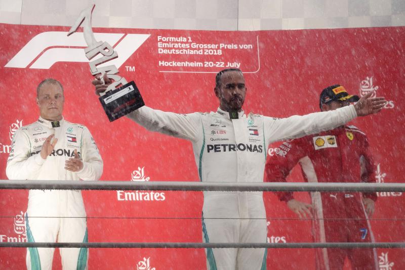 Lewis Hamilton, tras ganar el GP de Alemania
