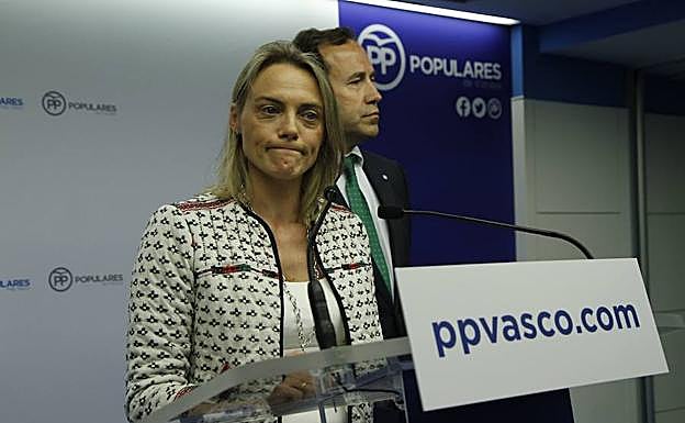 Raquel González, durante una intervención en la sede del PP.