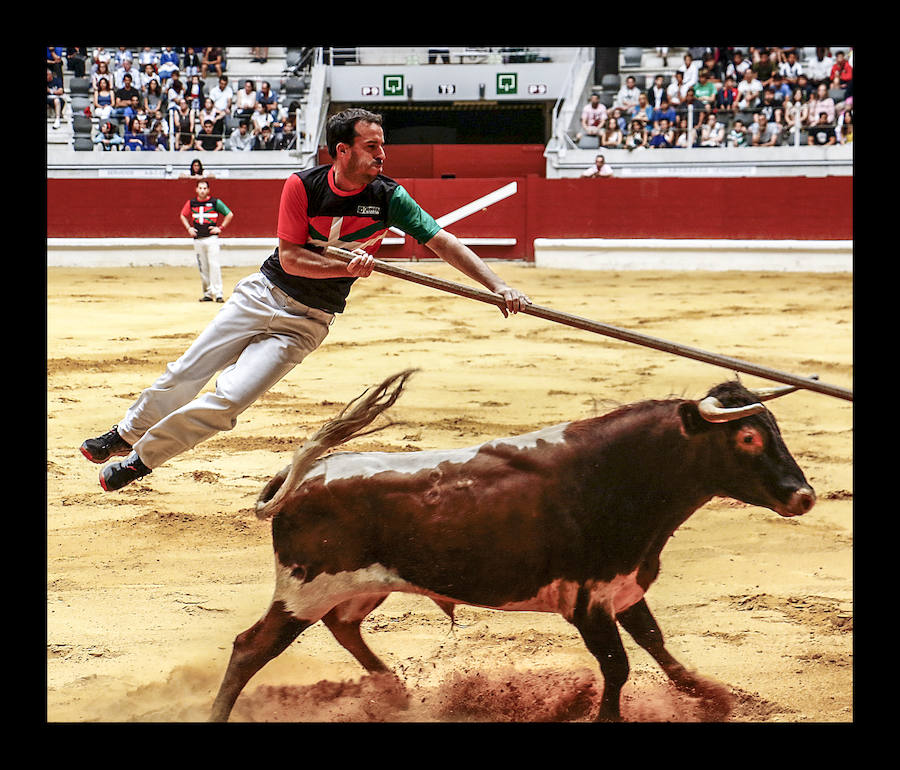 La ofrenda floral, las dianas, la carrera de barricas, las vaquillas... Un sinfín de actividades han servido para divertir a los vitorianos durante este 25 de julio