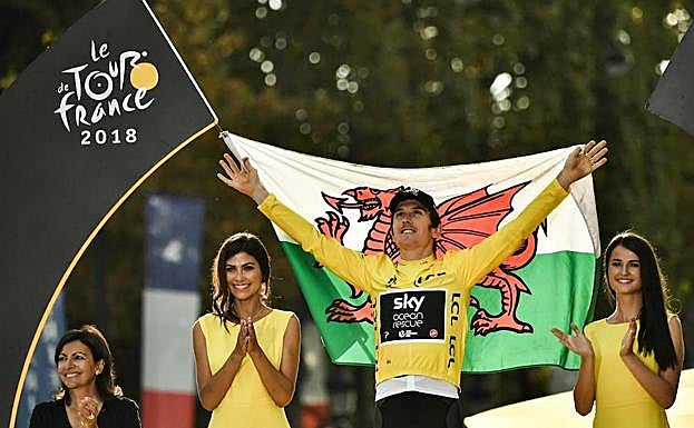 Geraint Thomas ganador del Tour de Francia 2018.