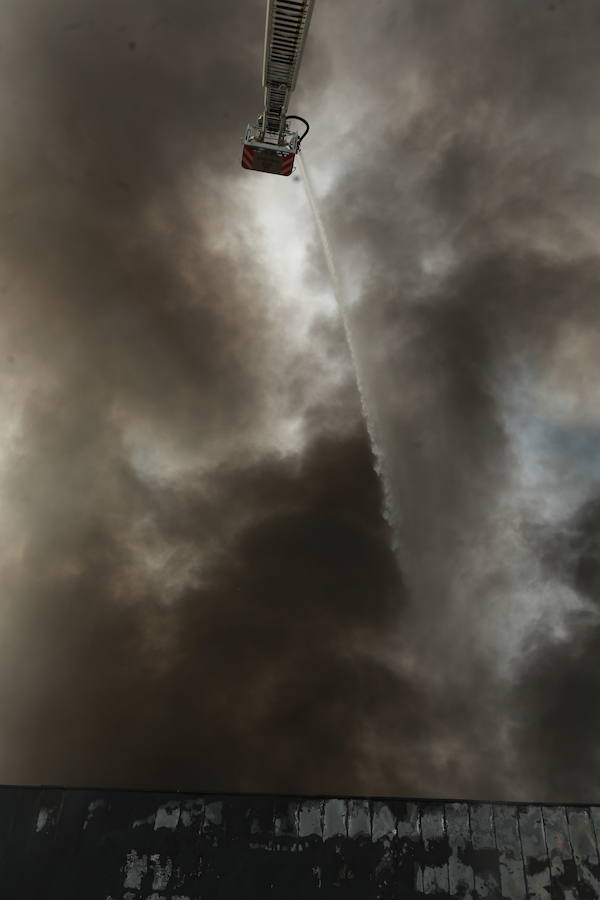 Fotos: Incendio en la planta de la quesería Aldanondo en Salvatierra