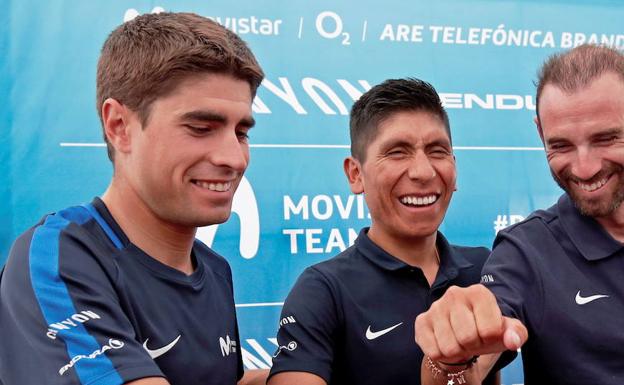 Landa, Quintana y Valverde, el trío de ases del Movistar. 