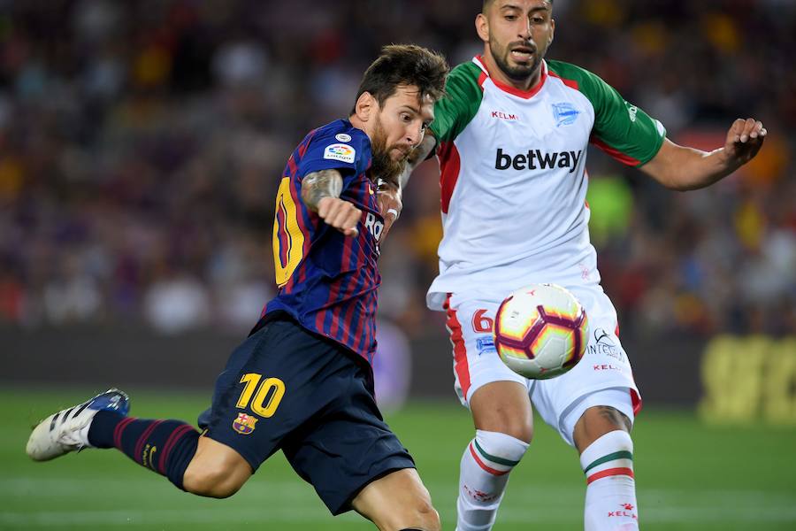 El Camp Nou ha albergado este sábado el primer partido de la Liga Santander de la temporada 2018-2019