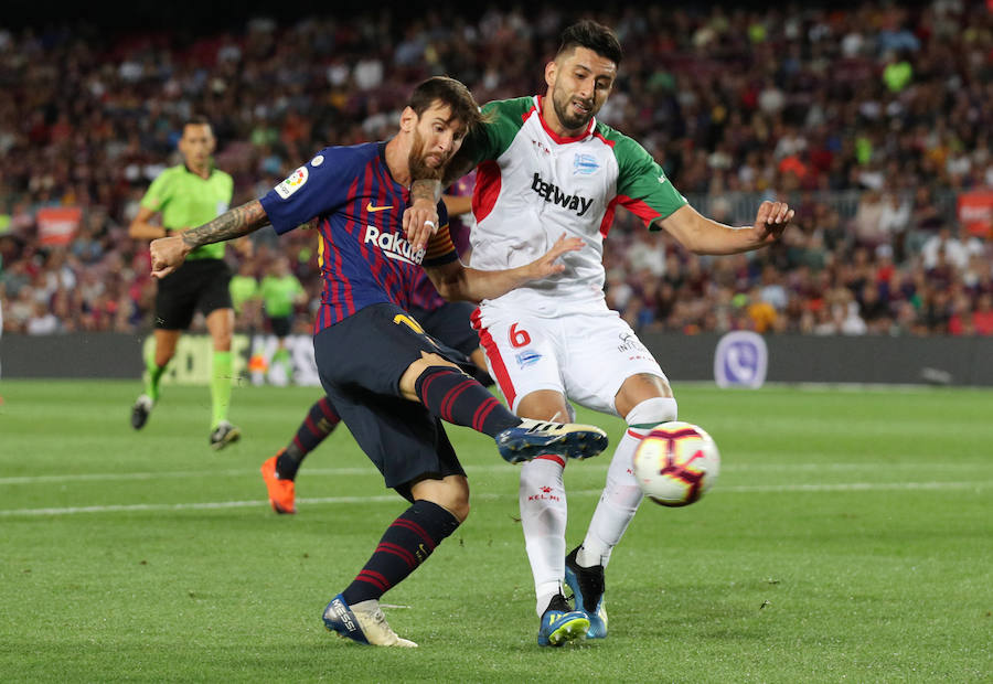 El Camp Nou ha albergado este sábado el primer partido de la Liga Santander de la temporada 2018-2019