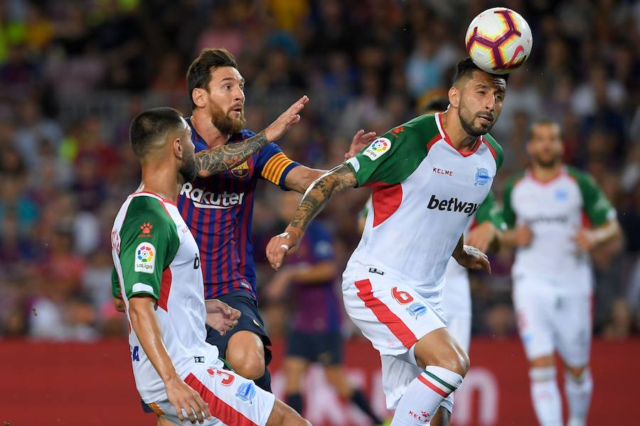 El Camp Nou ha albergado este sábado el primer partido de la Liga Santander de la temporada 2018-2019