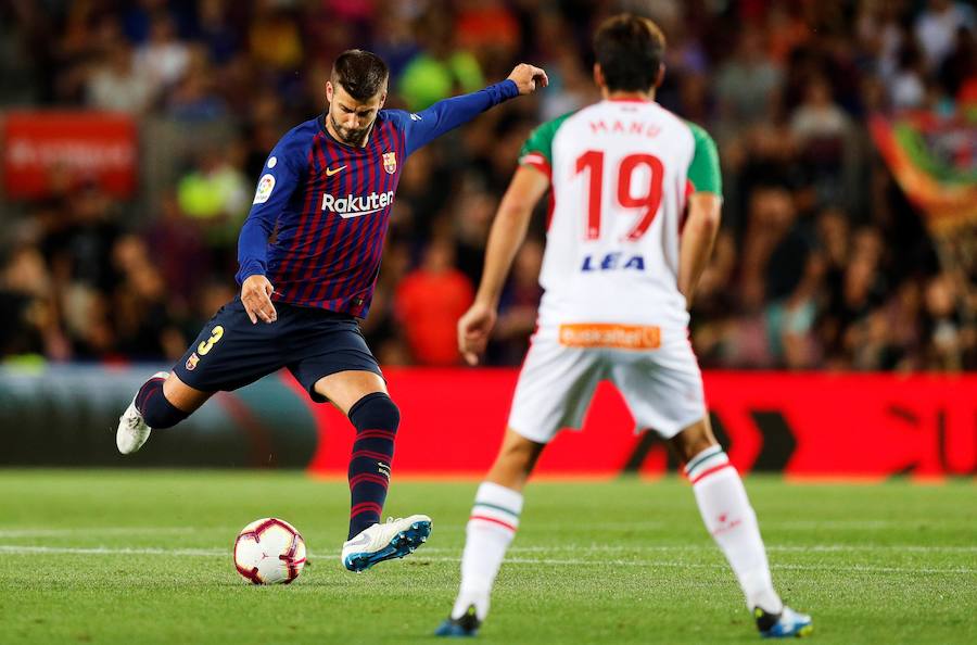 El Camp Nou ha albergado este sábado el primer partido de la Liga Santander de la temporada 2018-2019