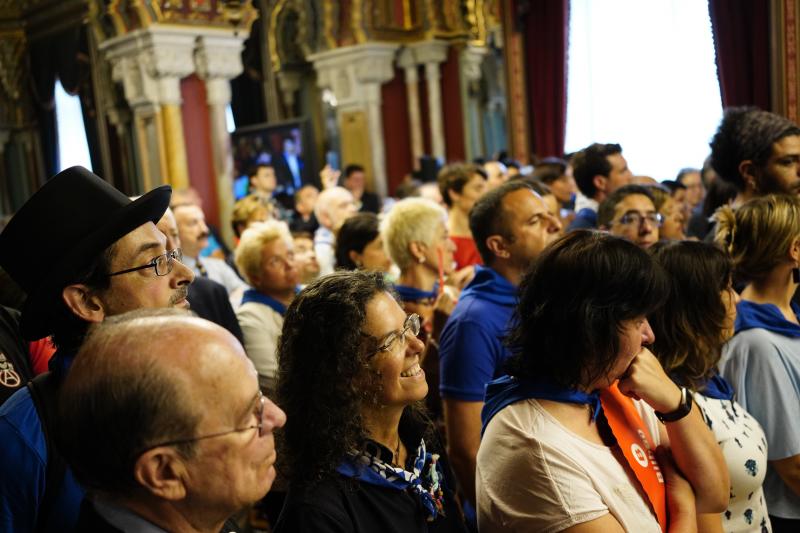 El alcalde de Bilbao, Juan María Aburto, ha ofrecido hoy la tradicional recepción a la sociedad bilbaína con motivo de la Aste Nagusia
