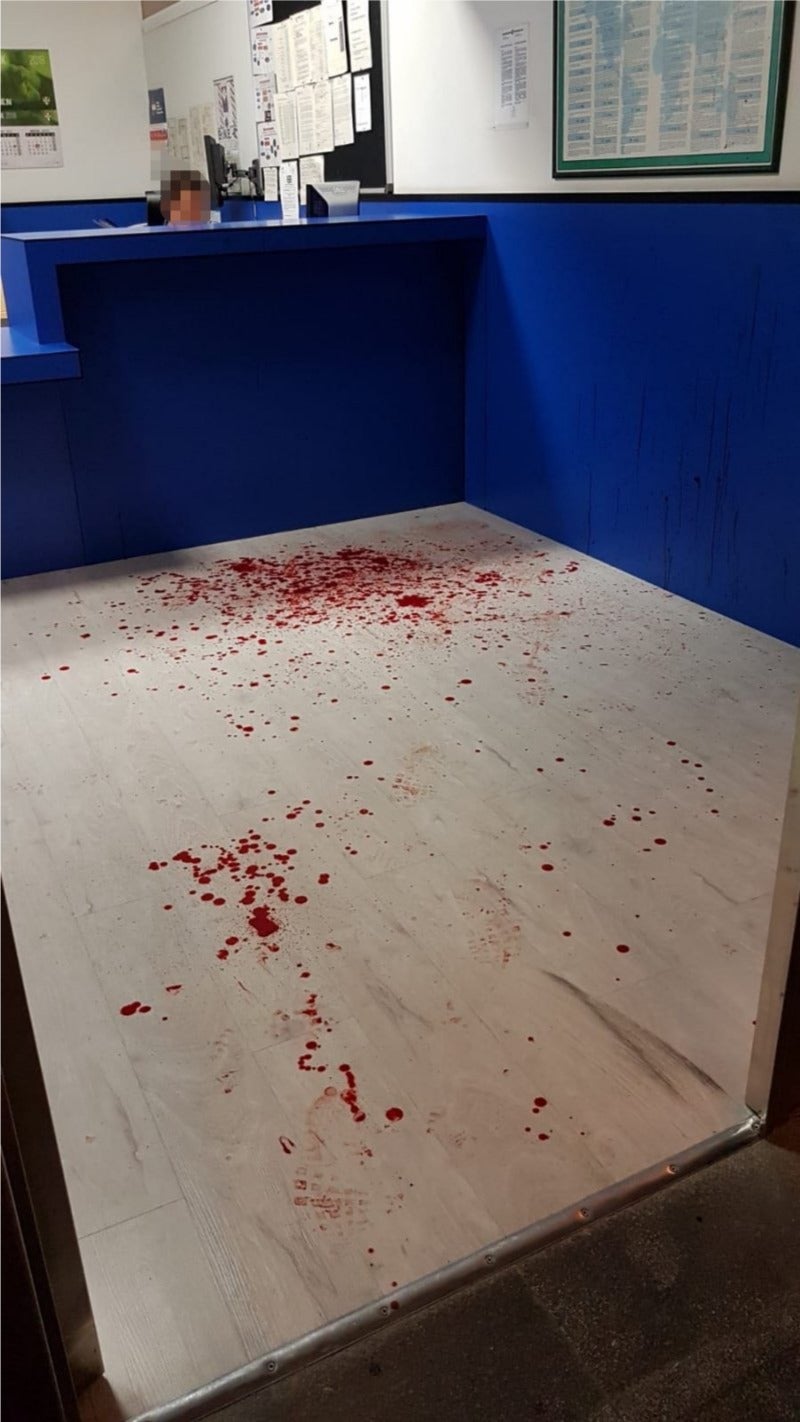 Estado en que quedó la comisaría tras la pelea. 