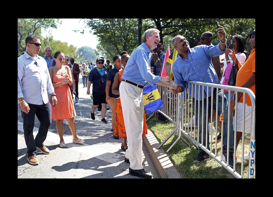 Participantes en el desfile anual del día de las Indias Occidentales el 3 de septiembre de 2018 en el barrio de Brooklyn de la ciudad de Nueva York. El desfile es una de las mayores celebraciones de la cultura caribeña en América del Norte. 