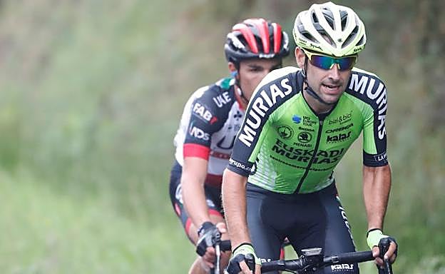 Bizkarra, durante la etapa.