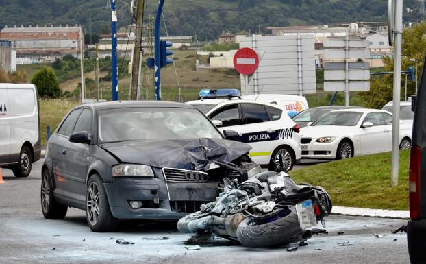 El accidente se ha producido a la entrada de Portugalete.