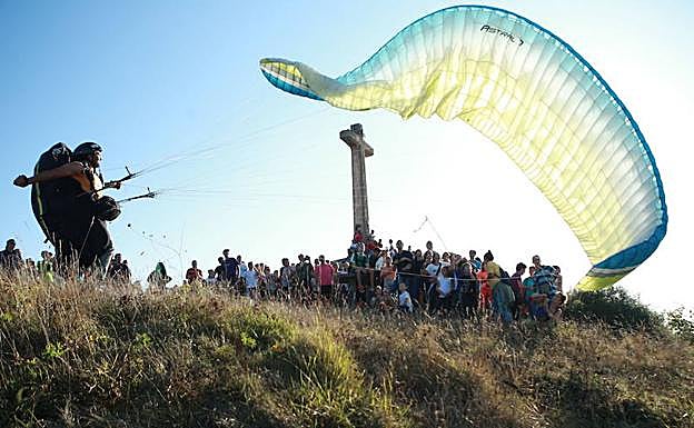 Un parapeten en la romería de Olárizu.