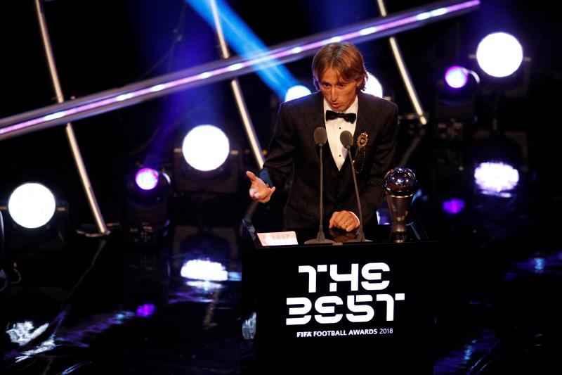Modric en su discurso como ganador del premio 'The Best'