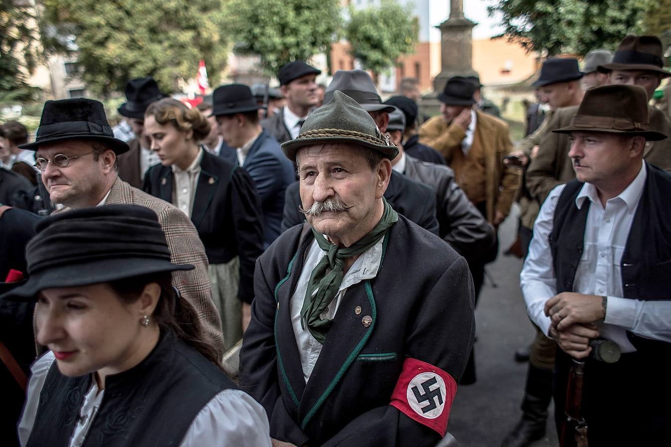 Recreación del ambiente bélico de la zona antes de que se produjera la anexión hace 80 años.