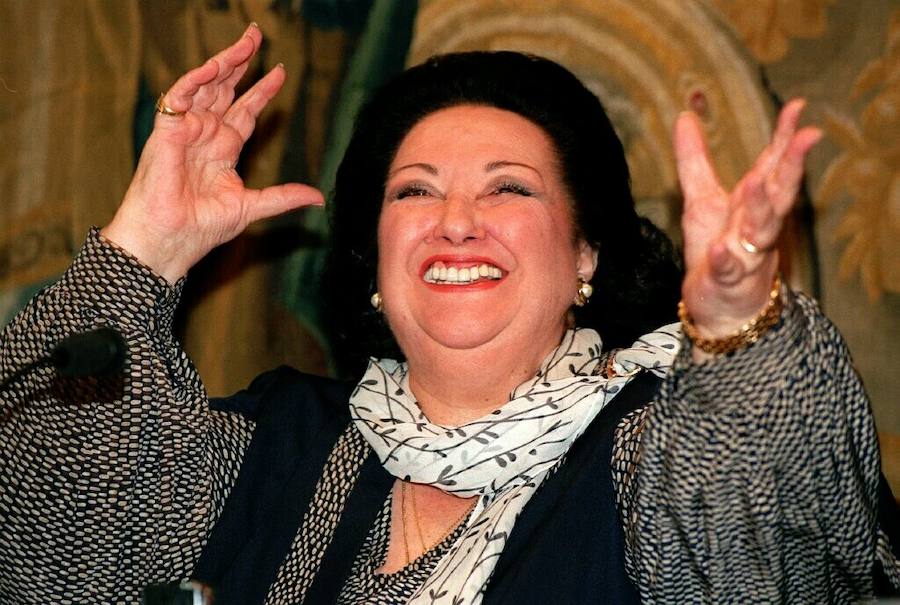 Caballé, durante una presentación en el Teatro Real.